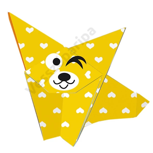 Fridolin origami készlet sárga kutya