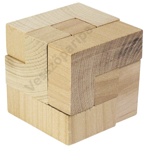 3D natúr fa bűvös kocka feladvány hordozó zsákkal - goki