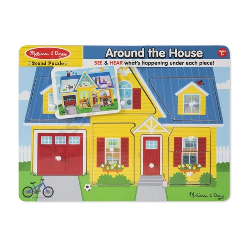 Melissa and Doug hangos puzzle a ház körül csomagolás