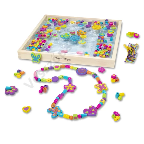 Kreatív gyöngyfűző készlet fadobozban Melissa and Doug