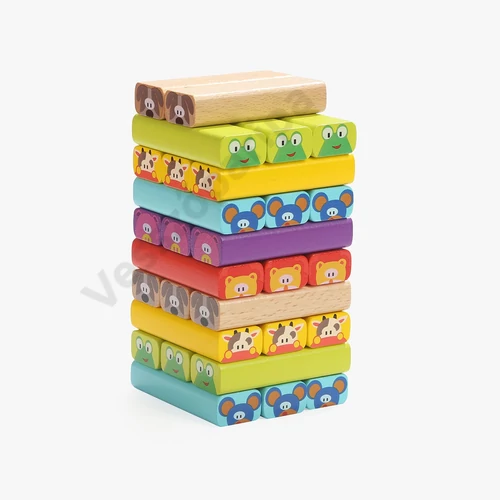 TopBright állatfigurás leboruló jenga