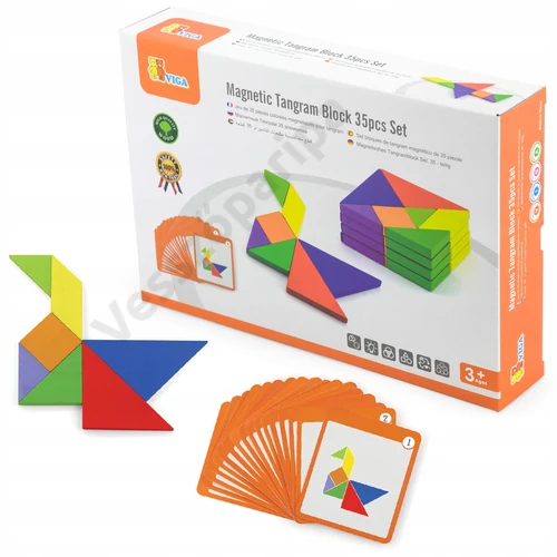 Tangram fa kirakó, mágneses
