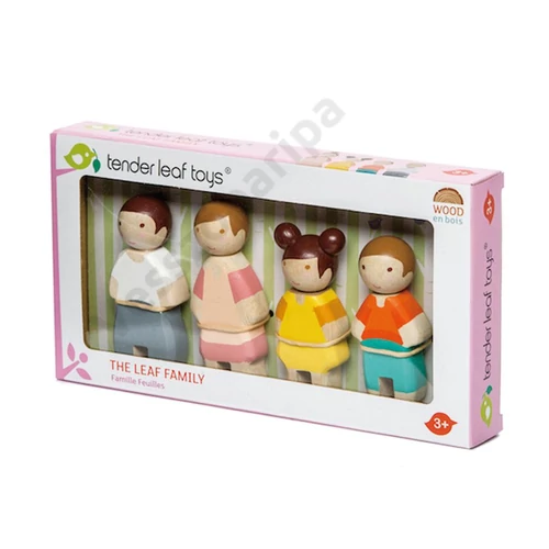 Fa babacsalád - faragott fa babák - Tender Leaf Toys