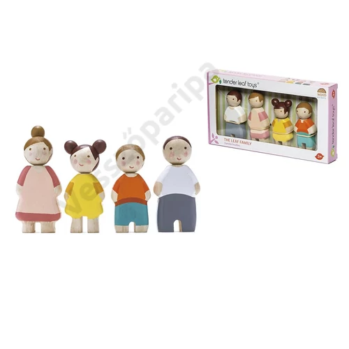 Fa babacsalád - faragott fa babák - Tender Leaf Toys