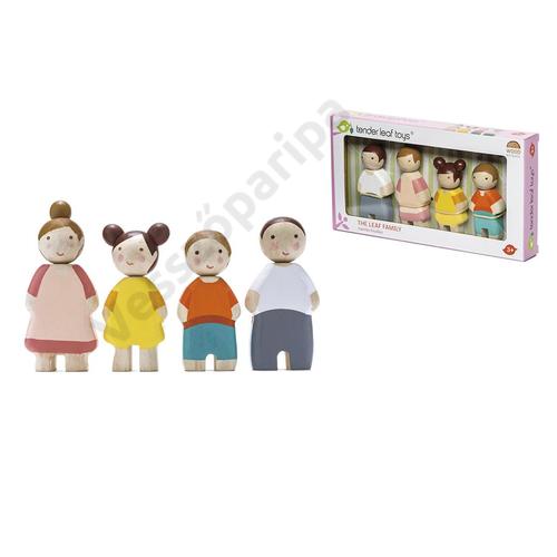 Fa babacsalád - faragott fa babák - Tender Leaf Toys