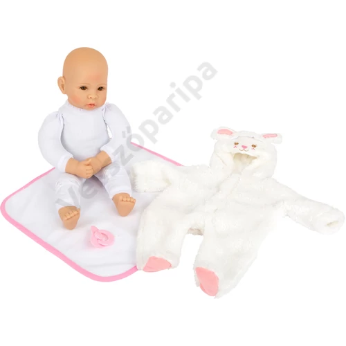 Puhatestű, ülni tudó baba kiegészítőkkel