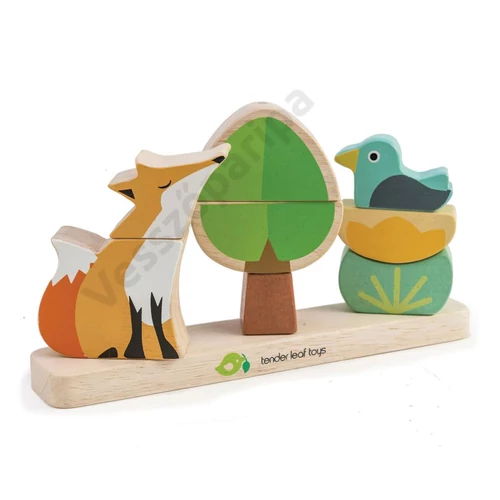 Tender Leaf Toys 3D mágneses rókás építő kirakó