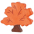 Holztiger fa figura őszi lombkoronájú fa