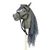 By Astrup szürke szőrű, nyitott szájú SKY hobby horse