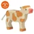 Holztiger fa figura borjú, barna foltos
