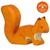 Holztiger 80107 vörös mókus fa figura