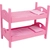 Rózsaszín fa játék emeletes ágy