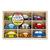 Melissa and Doug fa kisautó készlet - 9 színes fa játék autó