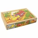 Puzzle szett fa dobozban - járműves