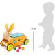 Kép 5/6 - Gumigyűrűs kerekű nyuszi motor fából formabedobó játékkal méret