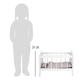Kép 5/6 - Small foot 1778 Fa fehér játék rácsos kiságy,  babaágy ágyneművel méret