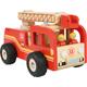 Kép 2/4 - Small foot 8509 fa tűzoltóautó létrával és 2 figurával
