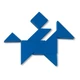 Kék színű fa tangram