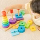 Melissa and Doug három rudas toronyépítő játék