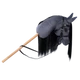 Szürke, fekete, nyitott szájú Hobby Horse 
