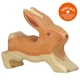 Holztiger fa figura futó nyúl