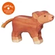 Holztiger fa figura felvidéki szarvasmarha borjú figura (Higland cattle, small)