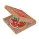 Játék textil pizza karton pizzás dobozzal