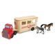 Melissa and Doug lószállító kamion kettő lóval