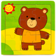 Kép 1/2 - Puzzle macis - 9 darabos