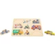 Fa fogantyús puzzle járművek