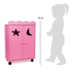 Kép 6/7 - Small foot Rózsaszín fa játék ruhásszekrény méret