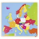 Európa puzzle fából