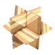 Kép 1/3 - Logikai csillag bambuszból - fa ördöglakat