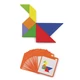Tangram fa kirakó, mágneses - feladat kártyákkal