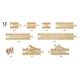 Brio 33394 13 részes kezdő sínkészlet tartalma