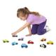 Kép 4/6 - Melissa and Doug fa kisautó készlet - 9 színes fa játék autó