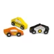 Melissa and Doug fa kisautó készlet - 9 színes fa játék autó