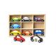 Kép 6/6 - Melissa and Doug fa kisautó készlet - 9 színes fa játék autó