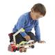 Kép 6/8 - Melissa and Doug mágneses fa autószállító kamion daruval