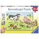 Ravensburger puzzle Boldog állatcsaládok 12 darabos puzzle